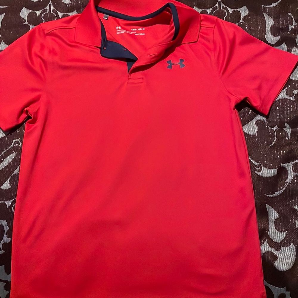 Red Polo Dri Fit Under Armour Loose shirt